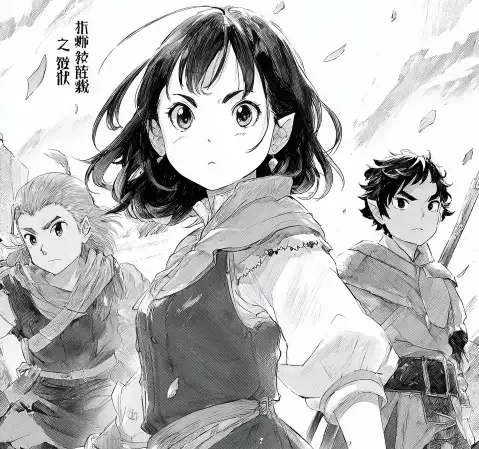 奇幻题材漫画封面示例，魔法与异世界景象